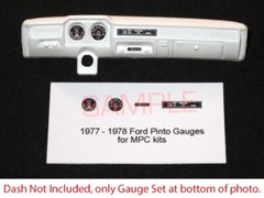 1977 – 1978 FORD PINTO GAUGE FACES for 1/25 scale MPC kits—PLS READ DESCRIPTION