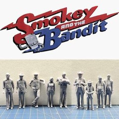 Smokey and The Bandit Figures for Diorama 1/24 1/25
