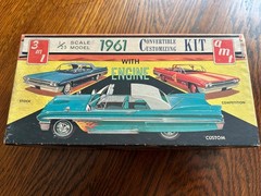 AMT 1961 Pontiac Bonneville Conv Model Car Kit Box & Parts Only Read