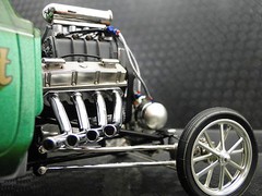Hot Rod w Ford 1966 V8 Custom Built Dream Dragster Race Car Metal Body Model