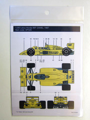 Decalpool 1/20 Scale Camel Lotus Honda 99T 1987 Decal Sheet DP326 for Tamiya kit
