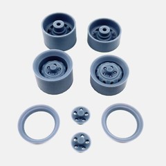 1/25 Resin 15 inch Mopar Rallye Wheels, Goodyear Polyglas Tires, and Brake Set