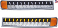 DNA MOTORING Pair Sequential Start Up LED DRL Turn Signal Bumper Lights
