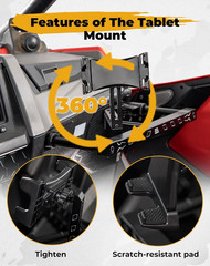 Electronic Device Mounts with Grab Bar, 6061 Billet Aluminum Electronic Device H