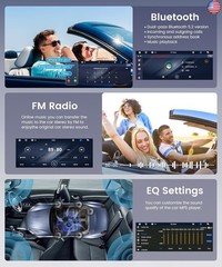 Single Din Car Radio Stereo Wireless Carplay & Android Auto, 6.9″ HD IPS