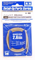 Tamiya 1/24 Detail Up Parts Braided Hose 2.6mm 12663