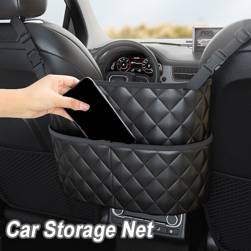 Car Seat Hanging Bag Holder & Organizer Space-Saving Mesh Storage Solution