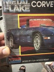 Monogram 2742 Model Corvette Roadster box opened 1987 kit factory sealed 1/24