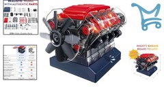 V8 Engine Model Kit Small Miniature Working STEM Kids Adults Fun Educational