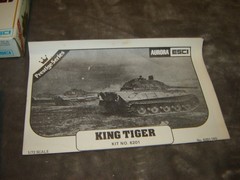 Aurora ESCI 6201 Model kit KING TIGER Box Opened 1/72 Kit Factory Sealed 1977