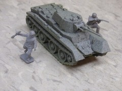 MIR / Roco Minitank Compatible WWII Russian bT-7 & Airfix Soldiers Lot#7417B©