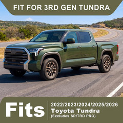 Mud Flaps for Toyota Tundra 2022-2026, No-Drill Custom Fit Splash Guards, Stop P