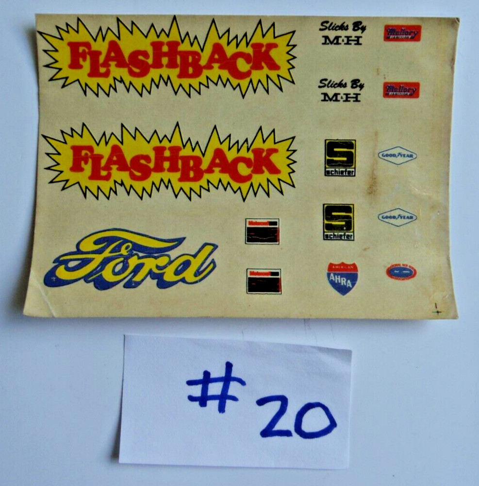 *Pick One* Vintage 1:24/25 Scale Auto Racing Model Kit Decal Sheet *Pick One*