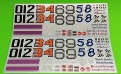 Lot of 2 AMT 1965 Ford Fairlane 500 Modified Stocker 1/25 Waterslide Decal Sheet
