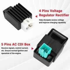 Ignition Coil Starter Solenoid Voltage Regulator CDI Compatible with Tao tao …