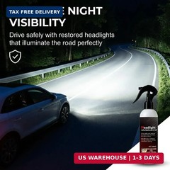Professional Car Headlight Restoration Kit, Cleaning and Polishing Spray, Multif