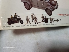 Nitto Kubel Wagen Jeep Motorcycle Gun Figures Model Kit 1/76 #447-250