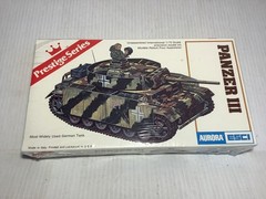 Aurora ESCI Panzer III German Tank Prestige Series 1:72 Kit 6202 New Sealed Box