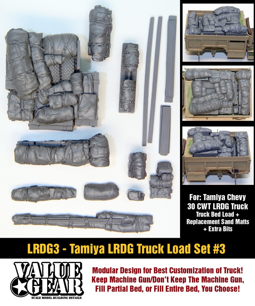 1/35 LRDG Truck Load #3 for Tamiya LRDG CWT30 Truck – 15 Pieces – Value Gear
