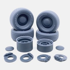 1/25 Resin 15 inch Smoothie Wheels, BFGoodrich Radial T/A Tires, and Brake Set