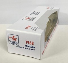 New 1968 AMC Javelin Scarab Gold Metallic Promo Model REPLICA BOX ONLY..NO CAR
