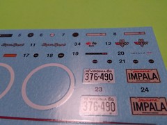 65 1965 Impala SS 396 1/25 Waterslide Decal Sheet Engine Emblems Chip Foose