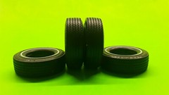 1972 Chevy Pickup Truck 1/25 Chrome Hub Cap Rim Wheel Goodyear Whitewall Tire
