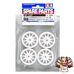 NEW Tamiya R/C Spare Parts SP-1237 M-Chassis 11-Spoke Wheels White 4 pieces