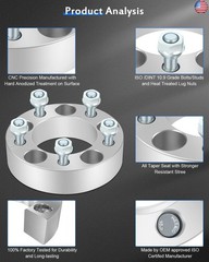 ECCPP 4PCS 1.5 inch Wheel Spacers 5×4.75 to 5×4.75 5X120.65mm 12×1.5 Studs