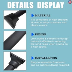 Roof Rack Cross Bars for Honda Odyssey 2018-2026 Top Roof Rails Aluminum