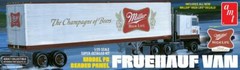 1:25 AMT *MILLER BEER* Freuhauf 40′ Semi Trailer Plastic Model Kit *NEW SEALED*