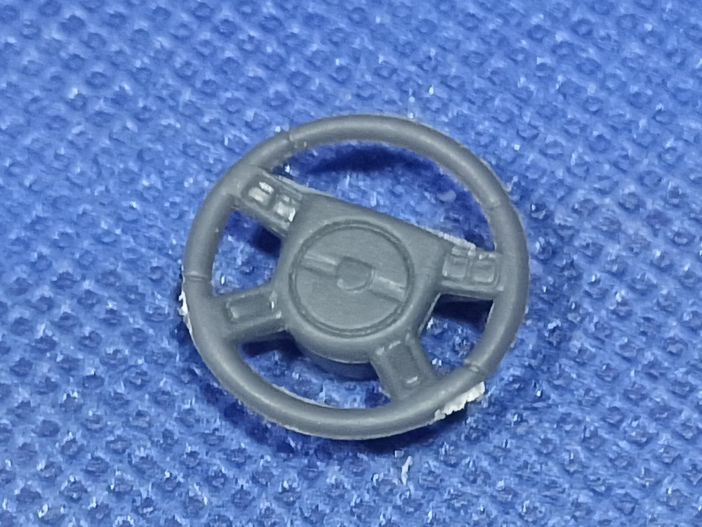 🌟 Unidentified Steering Wheel #120 1000s Model Car Parts 4 Sale