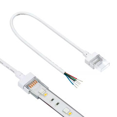 12 In. 5-Pin RGB+W Wire Lead Connector Cord for IP67 Tape Light (2-Pack)