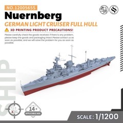 SSMODEL 565S 1/1200 Military Model Kit German Nuernberg Light Cruiser Full Hull