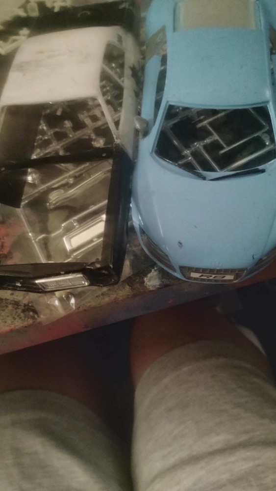 Plastic car model bodies junkyard