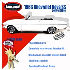 MOEBIUS MODELS 2318 1/25 1963 CHEVROLET NOVA SS CONVERTIBLE MODEL KIT