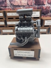 3D Printed CHEVY BLOWN BIG BLOCK ENGINE ASSEMBLY 1/24th – 1/10th MADE IN USA