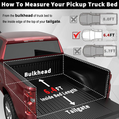 Soft Quad Truck Bed Tonneau Cover Compatible for 2002-2025 2026 Dodge Ram 1500 F