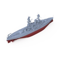 SS700525S 1/700 Military US Oklahoma Nevada-class Battleship BB-37 Full Hull