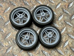 Resin 21/20 Inch “5 Star” Model car Wheels and Tires 1/24 1/25 scale