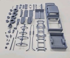 ABS-LIKE RESIN 3D PRINTED 1/25 1969 FORD F-250 CREW CAB PICKUP FULL KIT