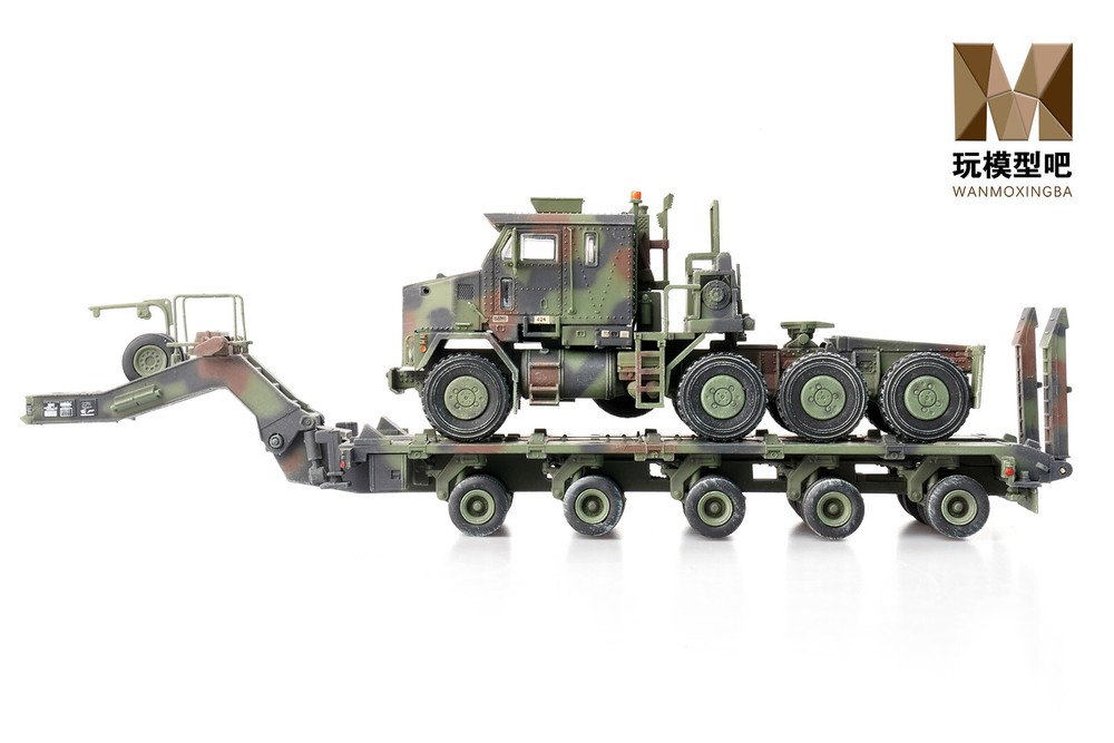 1：72 Oshkosh M1070 Heavy Tank Trailer NATO Tricolor Painting Metal+Plastic Model