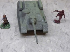 MIR / Roco Minitank Compatible WWII Russian SU-100 & Airfix Soldiers Lot#7395B©