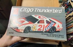 1990 AMT ERTL Citgo Thunderbird Model Car 1/24 Scale #6733 Partially Built #21