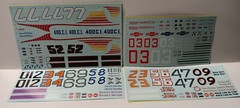 4X GTO Monte 66 Impala 65 Fairlane Modified Stocker 1/25 Race Car Decal Sheet