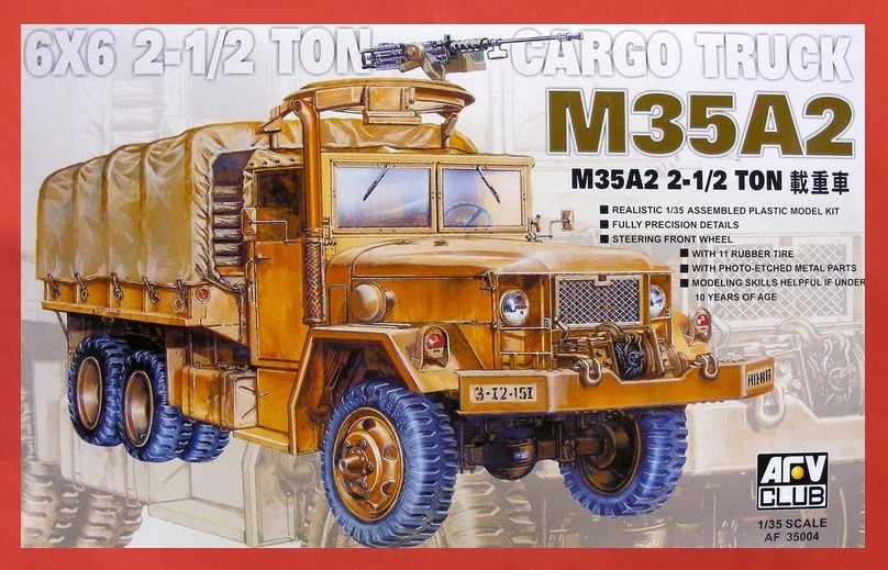 AFV Club AF35004 1/35 M35A2 6×6 1-12 Ton Cargo Truck – USA Shipping