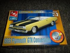 2002 discontinued AMT 31231 1969 Plymouth GTX Convertible buyers choice 1/25 new