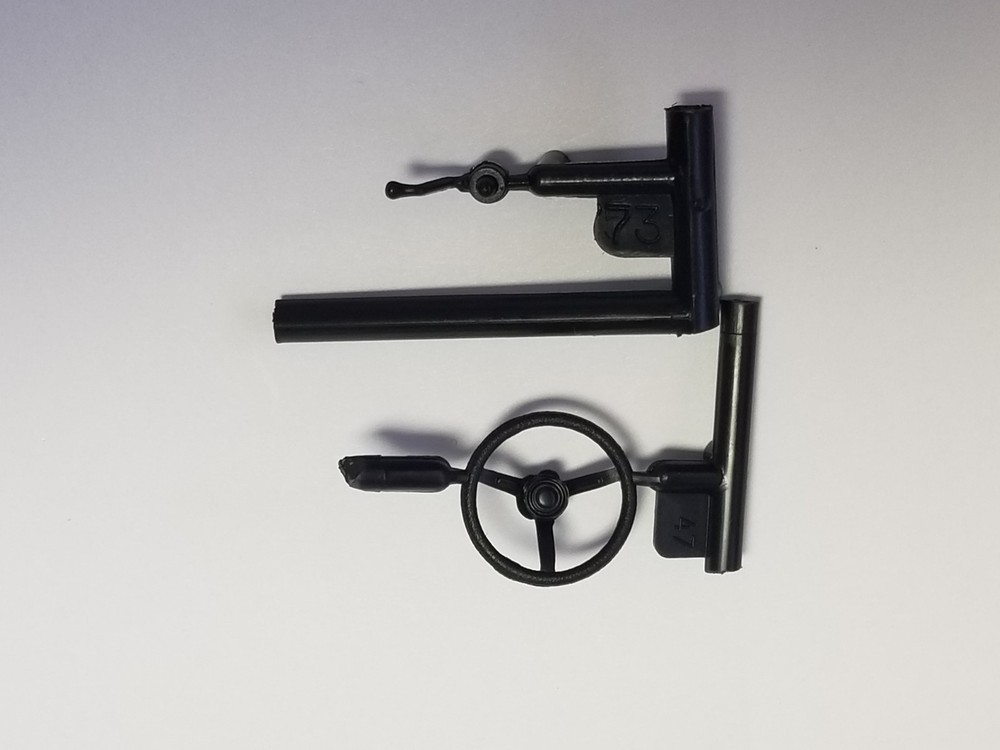 67 Chevy Impala STEERING WHEEL / COLUMN from AMT 1:25 Model Supernatural 1967