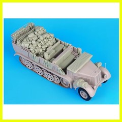 1/35 Scale Die-Cast Resin Model Assembled Kit Sd.kfz. 8 Accessories Set (No C…