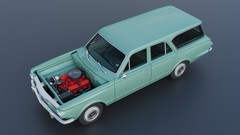 3d Printed 1/25 1965 Plymouth Valiant Station Wagon Model Kit